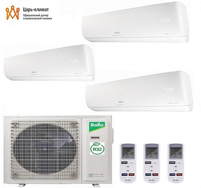картинка Ballu BSUI-FM/in-09HN8/EU R32 x 3 / BA3OI-FM/out-27HN8/EU R32 от магазина Царь климат