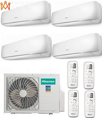 картинка Hisense AMS-09UW4RVETG00 Wi-Fi R32 x 4 / AMW4-27U4RJC R32 от магазина Царь климат