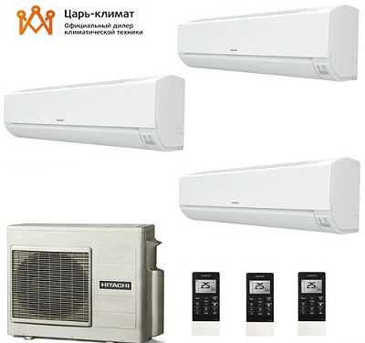 картинка Hitachi RAK-18REF X-Comfort R32 x 3 / RAM-53NE3F Comfort R32 от магазина Царь климат